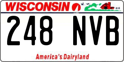 WI license plate 248NVB