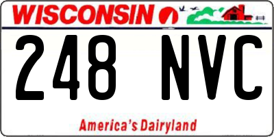 WI license plate 248NVC