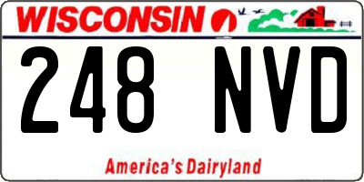 WI license plate 248NVD