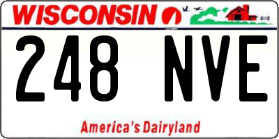 WI license plate 248NVE