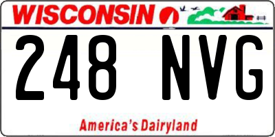 WI license plate 248NVG
