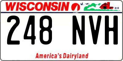 WI license plate 248NVH
