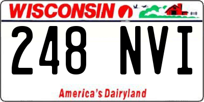 WI license plate 248NVI