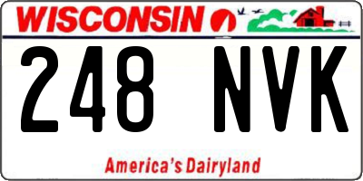 WI license plate 248NVK