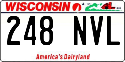 WI license plate 248NVL