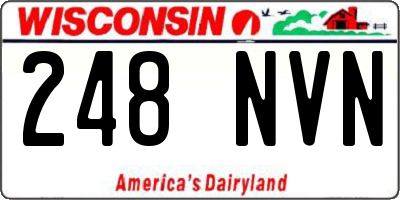 WI license plate 248NVN