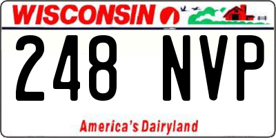 WI license plate 248NVP