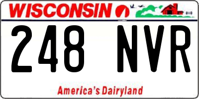WI license plate 248NVR