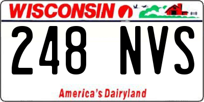 WI license plate 248NVS