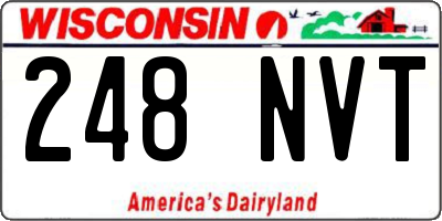 WI license plate 248NVT