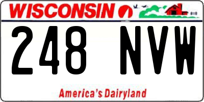 WI license plate 248NVW