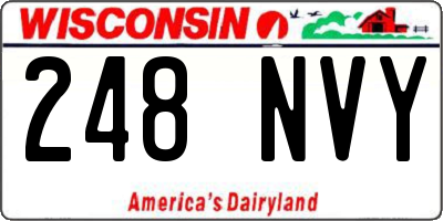 WI license plate 248NVY