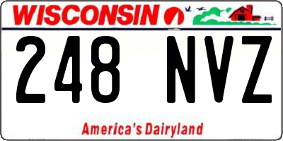 WI license plate 248NVZ