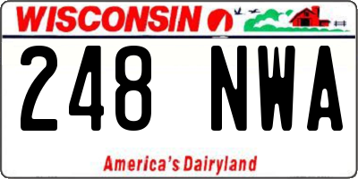 WI license plate 248NWA
