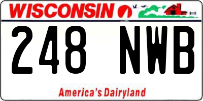 WI license plate 248NWB