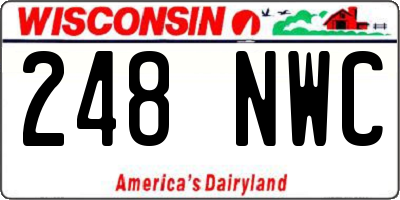 WI license plate 248NWC