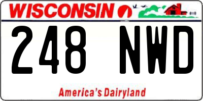 WI license plate 248NWD