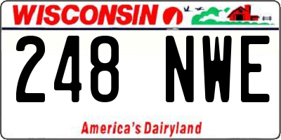 WI license plate 248NWE