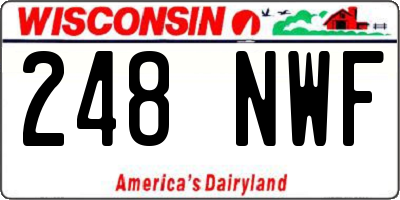 WI license plate 248NWF