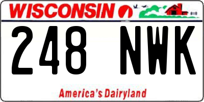 WI license plate 248NWK