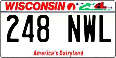 WI license plate 248NWL