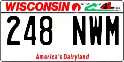 WI license plate 248NWM