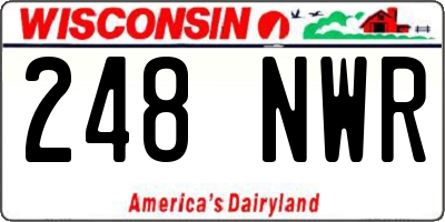 WI license plate 248NWR