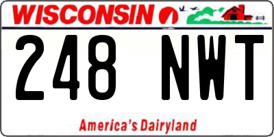 WI license plate 248NWT