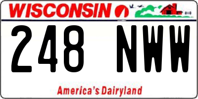 WI license plate 248NWW