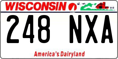 WI license plate 248NXA