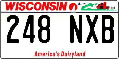 WI license plate 248NXB