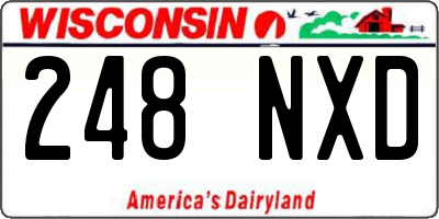 WI license plate 248NXD