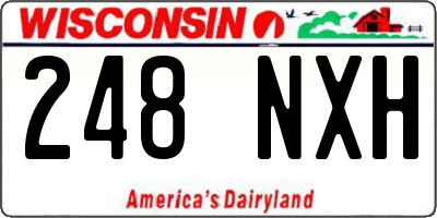 WI license plate 248NXH