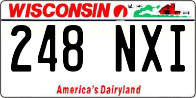 WI license plate 248NXI