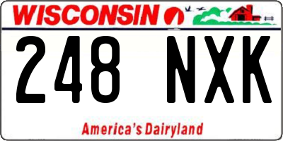 WI license plate 248NXK