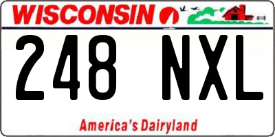 WI license plate 248NXL