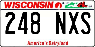 WI license plate 248NXS