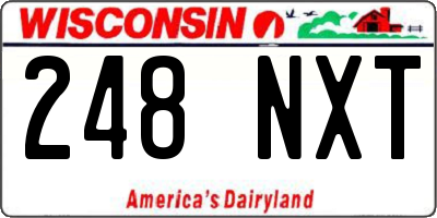 WI license plate 248NXT