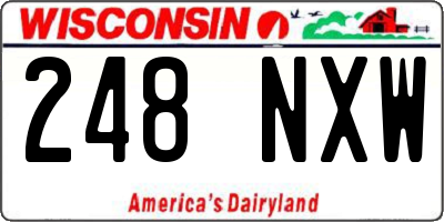 WI license plate 248NXW
