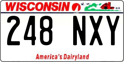 WI license plate 248NXY