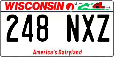 WI license plate 248NXZ
