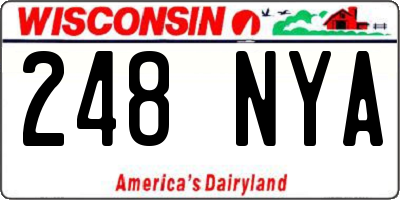 WI license plate 248NYA