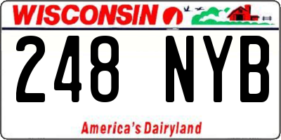 WI license plate 248NYB