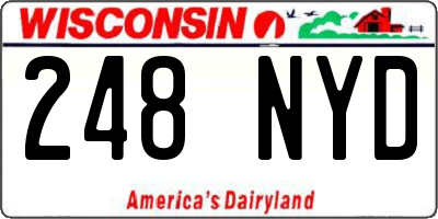 WI license plate 248NYD