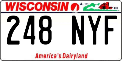 WI license plate 248NYF