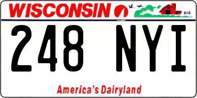 WI license plate 248NYI