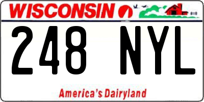 WI license plate 248NYL