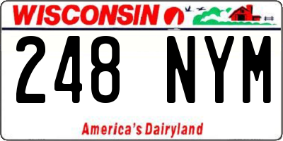 WI license plate 248NYM