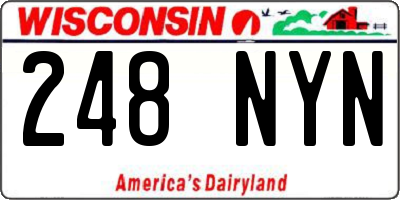 WI license plate 248NYN