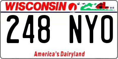WI license plate 248NYO
